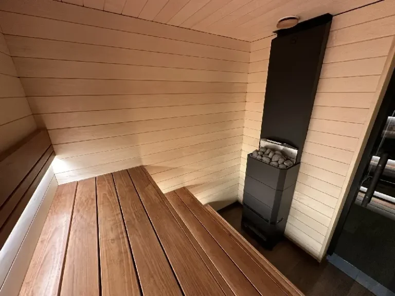 Valminud saun, lähivaade, Kodukandi Ehitus